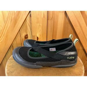 Cushe Black Leather/Fabric Flats Women's Size 8